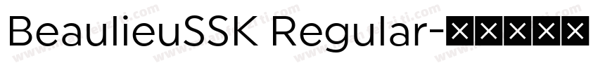BeaulieuSSK Regular字体转换
